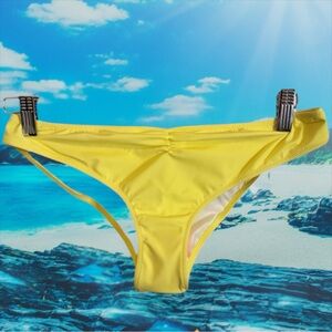 Victoria's Secret Yellow Bikini Bottom New Without Tags size Medium